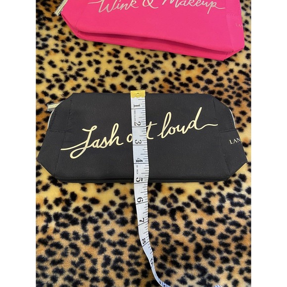 2X Lancome Makeup Bag Lash Wink Travel Bag Black - Picture 6 of 8